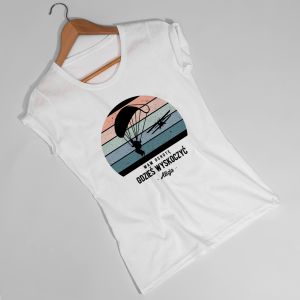 Personalizowana koszulka MAM OCHOT GDZIE WYSKOCZY prezent dla spadochroniarki L
