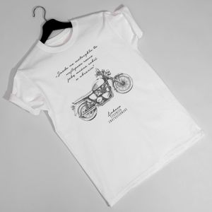 Koszulka dla motocyklisty ZMOTORYZOWANY mieszny prezent dla motocyklisty