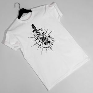Koszulka mska z nadrukiem GITARA prezent dla muzyka na urodziny - S