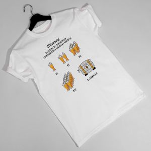 Koszulka mska z nadrukiem WITAMINY prezent dla piwosza - S