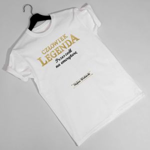 Koszulka z nadrukiem CZOWIEK LEGENDA prezent z okazji przejcia na emerytur - S