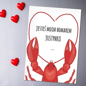 Magnes personalizowany JESTE MOIM HOMAREM upominek na Walentynki