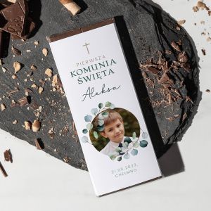 Personalizowana czekolada KOMUNIA ze zdjciem