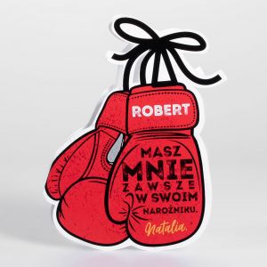 Personalizowana kartka dla boksera RKAWICE BOKSERSKIE
