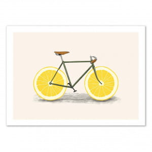 Plakat DLA ROWERZYSTKI prezent z motywem roweru