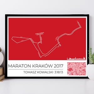 Plakat personalizowany 31x41 cm MARATON KRAKW