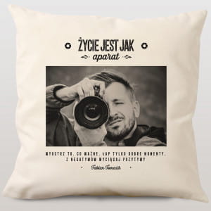 Poduszka dla fotografa YCIE JEST JAK APARAT