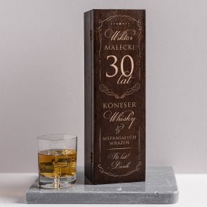 Skrzynka do whisky PREZENT NA 30 URODZINY dla ma