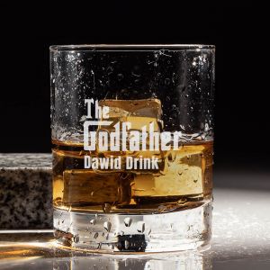 Szklanka do drinkw z grawerem THE GODFATHER prezent dla ojca chrzestnego
