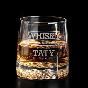 Szklanka do whisky z grawerem WHISKY TATY prezent na Dzie Ojca