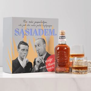 Whisky ze szklankami PREZENT DLA SSIADA