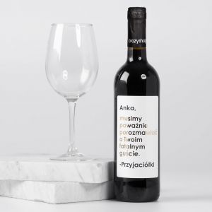 Czerwone wino hiszpaskie PREZENT NA ZERWANIE dla przyjaciki