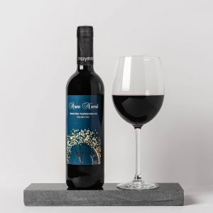 Wino personalizowane z yczeniami ZEGAR prezent na wita dla przyjaci