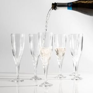 Krysztaowe kieliszki do szampana ELEGANCKI PREZENT (6 szt.)