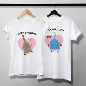 Personalizowane koszulki dla zakochanych RAZEM WYMIATAMY