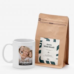 Zestaw kubek i kawa mielona NAJLEPSZA NA WIECIE prezent dla prababci na urodziny