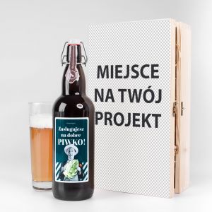 Mski zestaw prezentowy TWJ PROJEKT piwo i szklanka