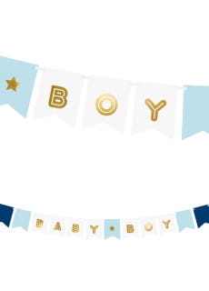 Girlanda BABY BOY dekoracja baby shower 1,6 m