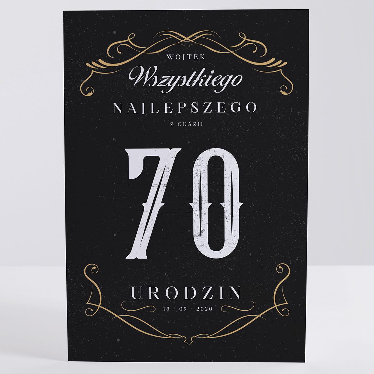 kartka na 70 urodziny