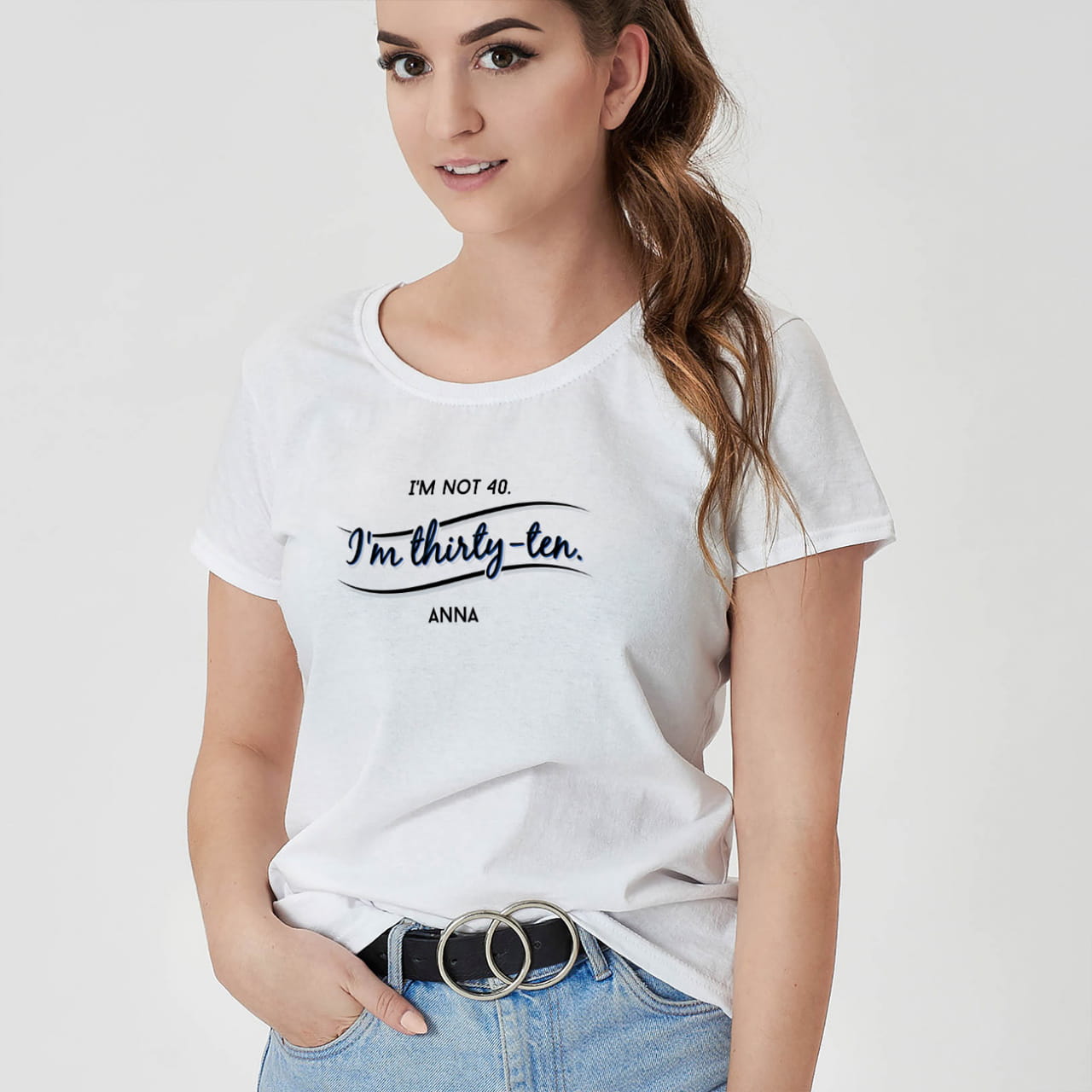 Koszulka Na 40 Urodziny Dla Niej Śmieszna koszulka damska I`M NOT 40 prezent na 40 urodziny dla