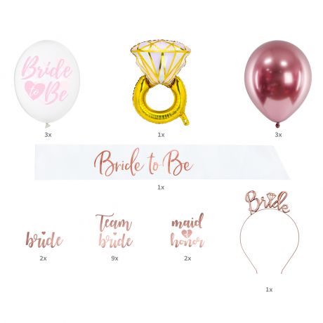 Akcesoria na wieczr panieski BRIDE TO BE