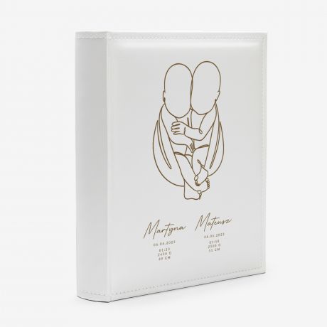 Album grawerowany PREZENT Z OKAZJI NARODZIN BLI�NIAK�W