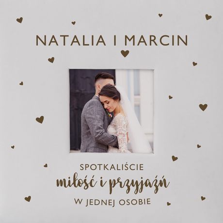Album na zdjęcia ślubny MIŁOŚĆ I PRZYJAŹŃ prezent dla pary młodej