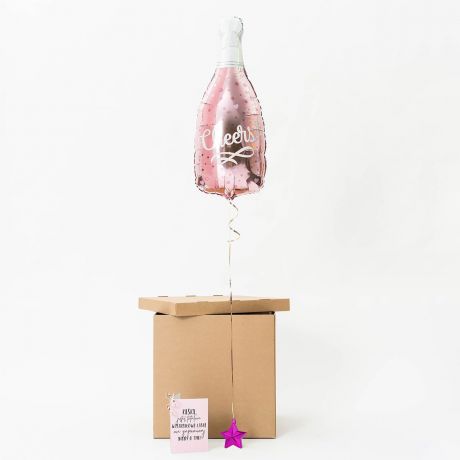 Balon na prezent + personalizowana kartka PREZENT DLA KOBIETY