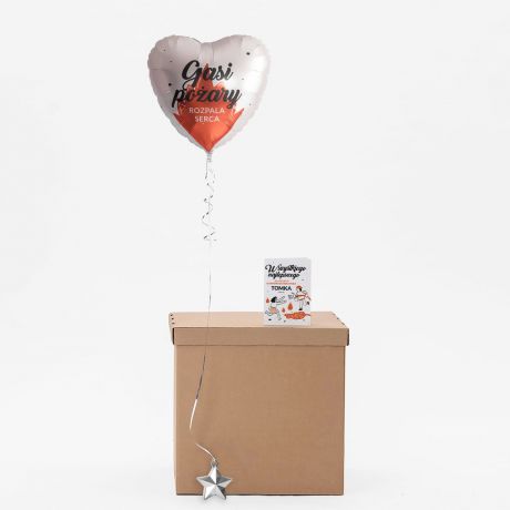 Balon serce + kartka personalizowana PREZENT DLA CHOPAKA STRAAKA