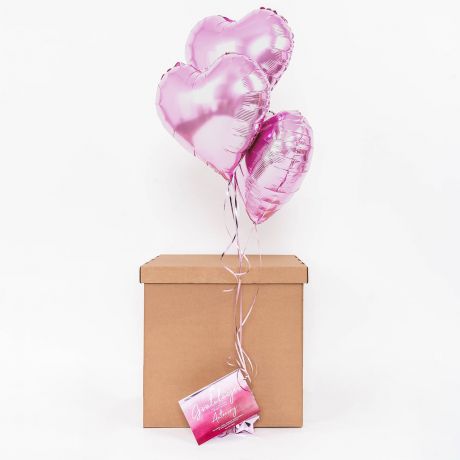 Balony w pudeku + kartka GRATULACJE NA NARODZINY DZIECKA