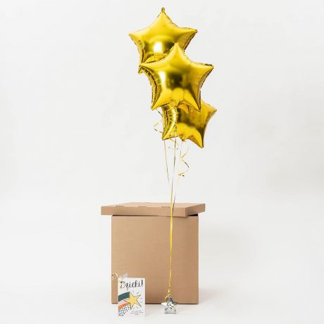 Balony w pudeku z kartk PREZENT NA PODZIKOWANIE