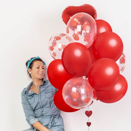 Balony z helem PREZENT DLA UKOCHANEJ balony + butla