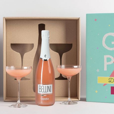 Bellini z kieliszkami PERSONALIZOWANY PREZENT DLA PRZYJACIӣKI