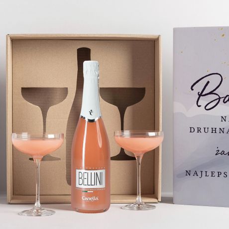 Bellini z kieliszkami PODZIKOWANIA DLA DRUHNY