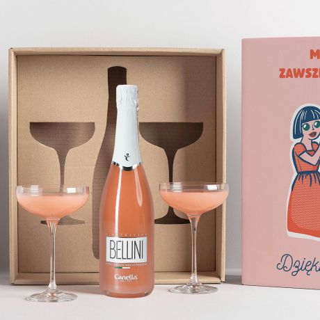 Bellini z kieliszkami PREZENT DLA FRYZJERKI