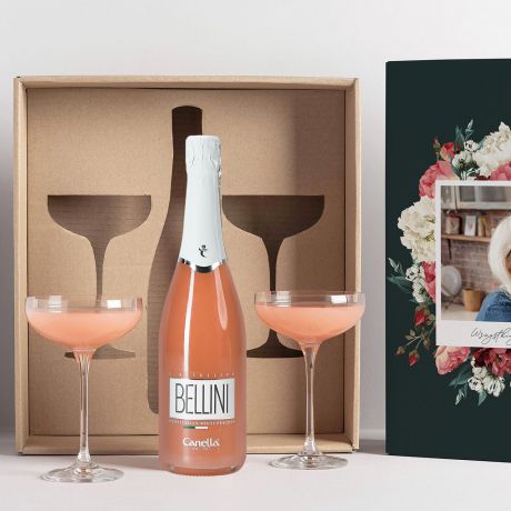 Bellini z kieliszkami PREZENT DLA KOLEANKI odchodzcej z pracy