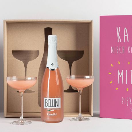Bellini z kieliszkami PREZENT DLA SIOSTRY