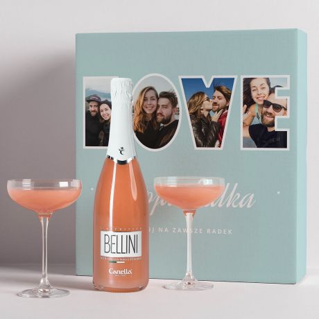 Bellini z kieliszkami PREZENT DLA UKOCHANEJ