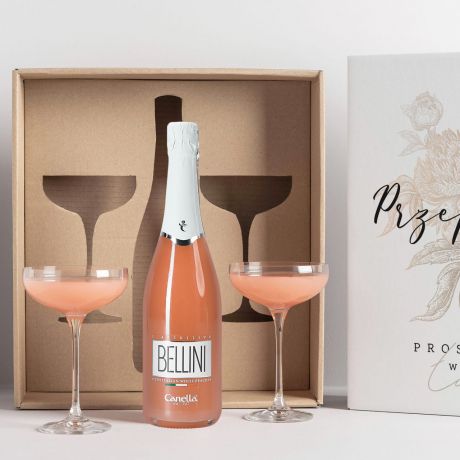 Bellini z kieliszkami PREZENT NA PRZEPROSINY DLA DZIEWCZYNY