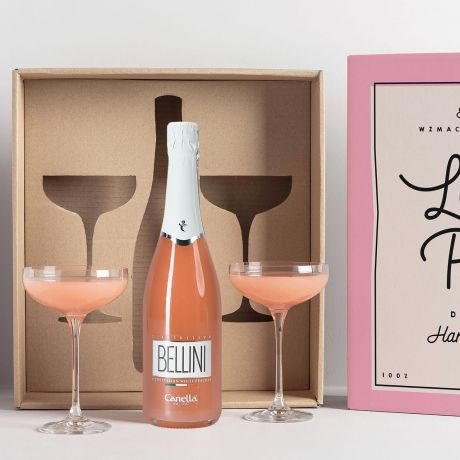 Bellini z kieliszkami PREZENT NA ROCZNIC ZWIZKU