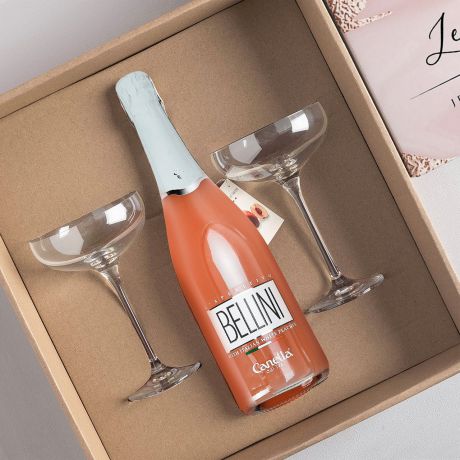 Bellini z kieliszkami PREZENT URODZINOWY DLA SZEFOWEJ