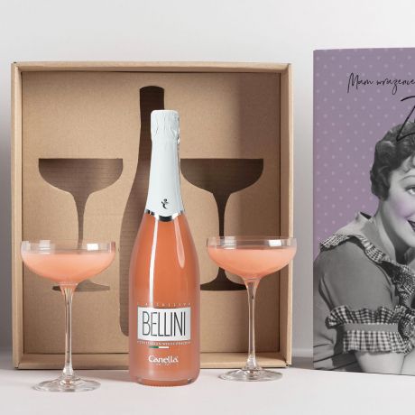 Bellini z kieliszkami ZESTAW PREZENTOWY DLA PRZYJACIӣKI