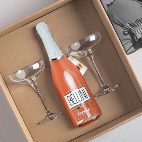 Bellini z kieliszkami ZESTAW PREZENTOWY DLA PRZYJACIӣKI