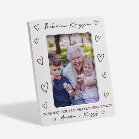 Grawerowana ramka DLA BABCI prezent dla babci prezent na dzie babci personalizowana ramka na zdjcia