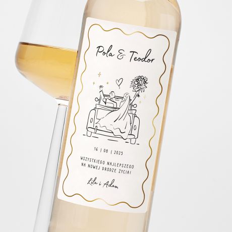 Biae wino dla pary modej NA LUB zamiast kwiatw