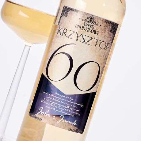 Biae wino na 60 urodziny RETRO