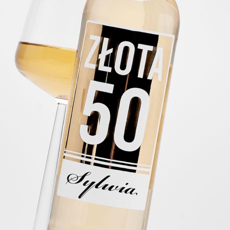 Biae wino na prezent urodzinowy ZOTA 50
