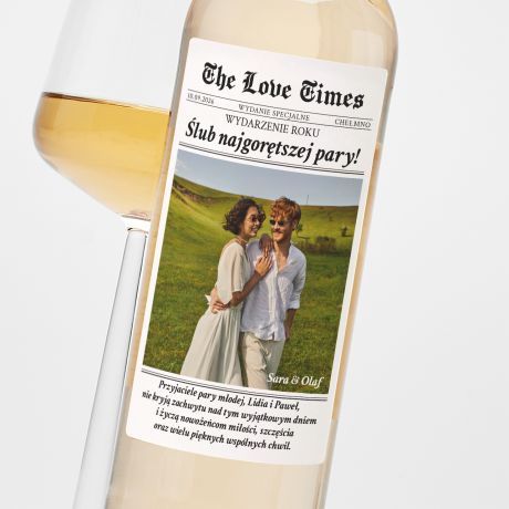 Bia�e wino na �lub THE LOVE TIMES prezent dla pary m�odej