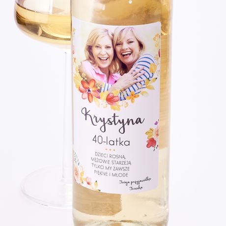 Biae WINO URODZINOWE dla przyjaciki