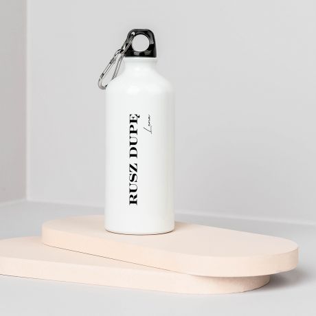 Bidon na wod RUSZ DUP mieszny prezent dla sportowca personalizowany bidon bidon personalizowany